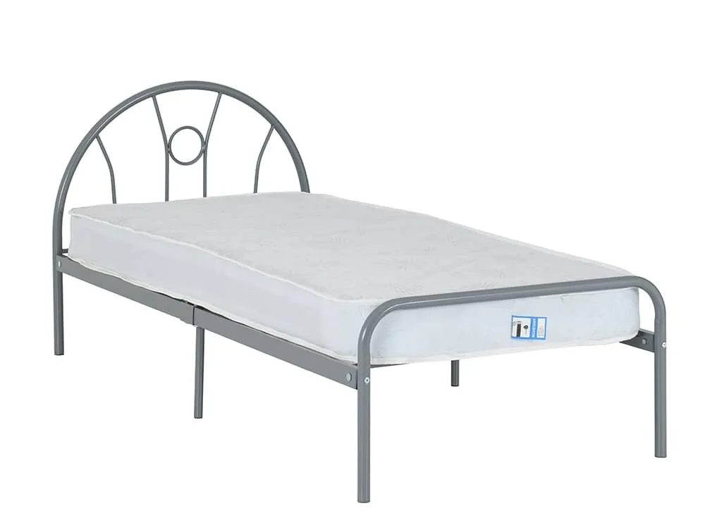 Seconique Seconique Nova 3ft Single Silver Metal Bed Frame