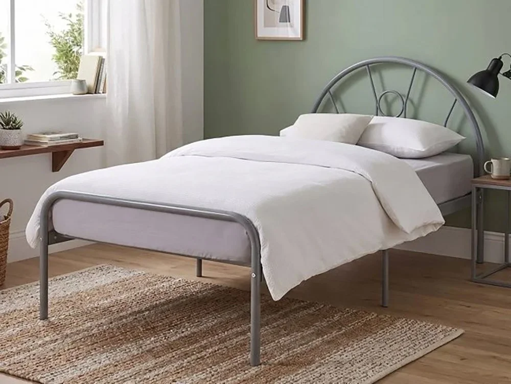 Seconique Seconique Nova Silver Metal Bed Frame