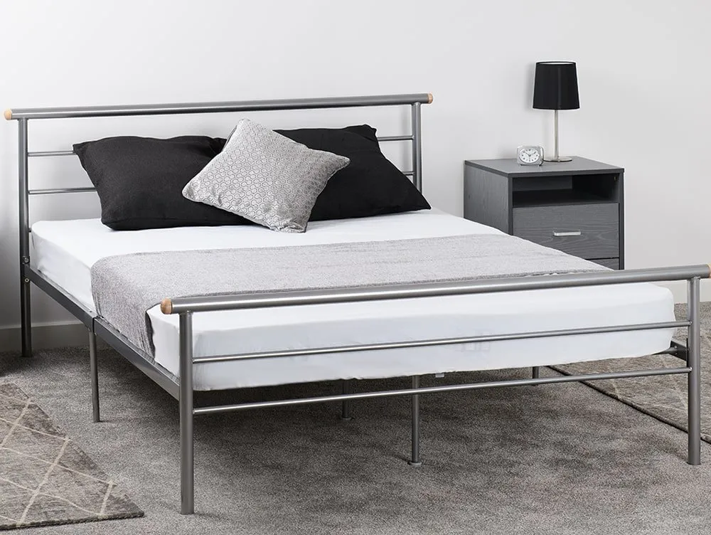 Seconique Seconique Orion Silver Metal Bed Frame