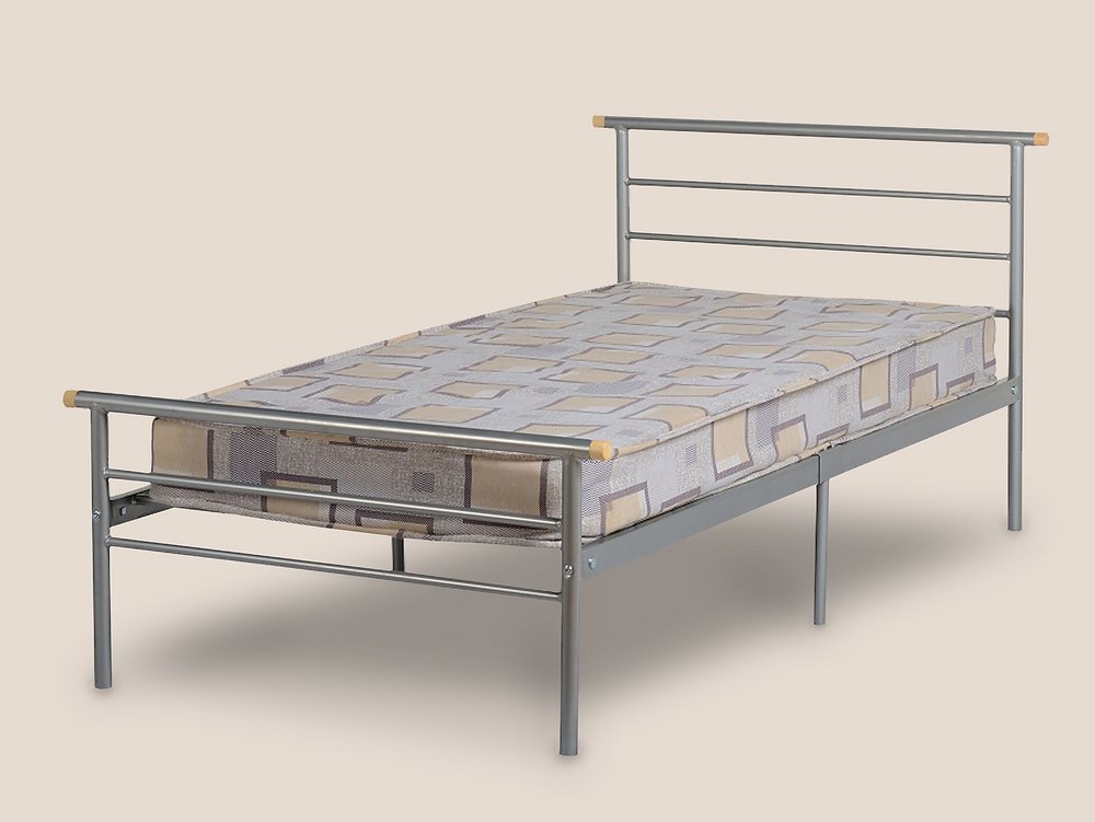 Seconique Seconique Orion 3ft Single Silver Metal Bed Frame