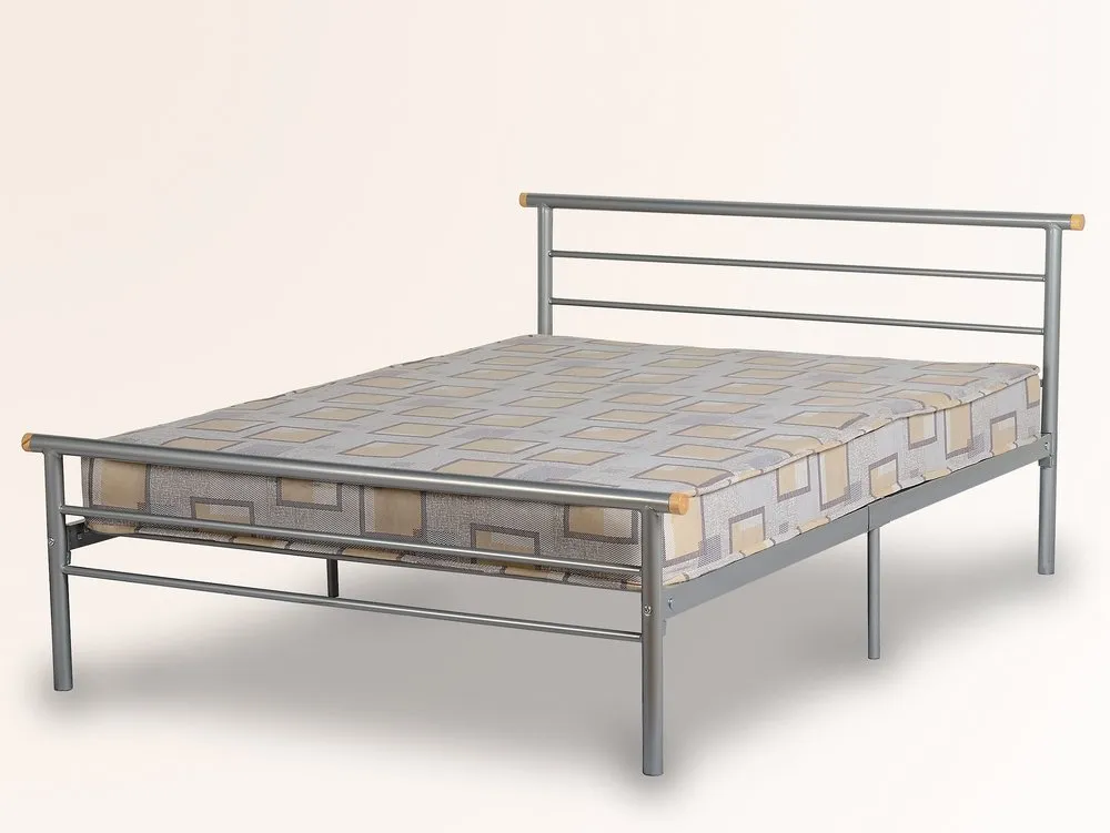 Seconique Seconique Orion 4ft6 Double Silver Metal Bed Frame