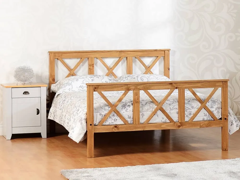 Seconique Seconique Salvador HFE 4ft6 Double Pine Wooden Bed Frame