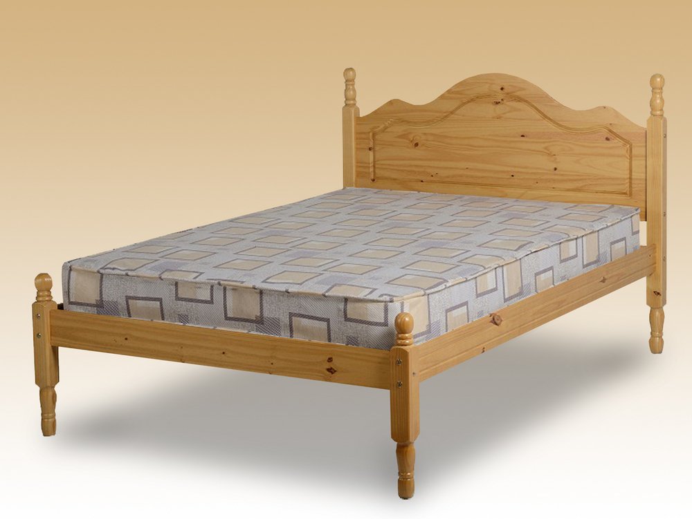 Seconique Seconique Sol 4ft Small Double Antique Pine Wooden Bed Frame