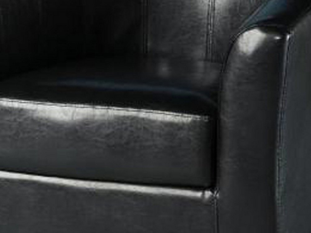 Seconique Seconique Tempo Black Faux Leather Upholstered Tub Chair