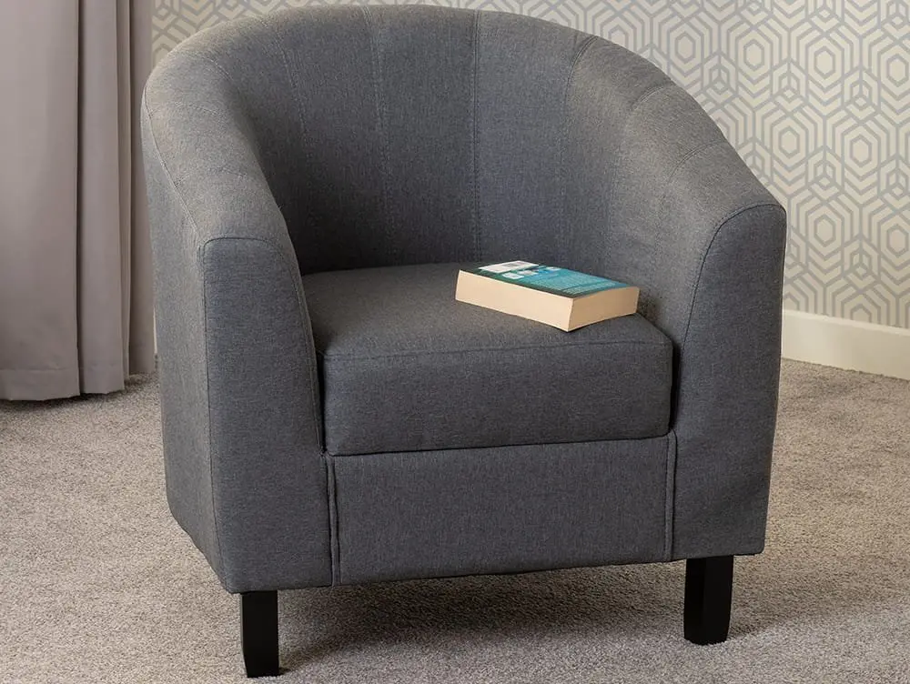 Seconique Seconique Tempo Grey Fabric Tub Chair