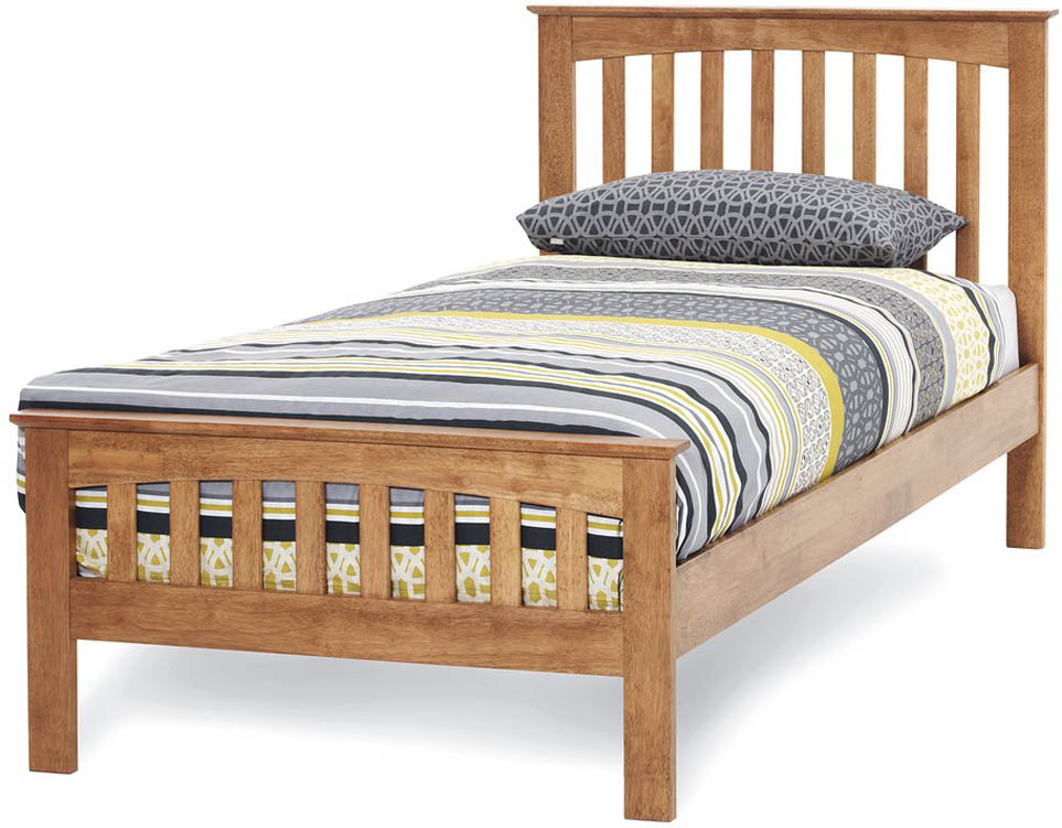 Serene Serene Amelia 3ft Single Honey Oak Wooden Bed Frame