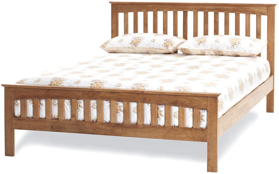 Serene Serene Amelia 4ft6 Double Honey Oak Wooden Bed Frame