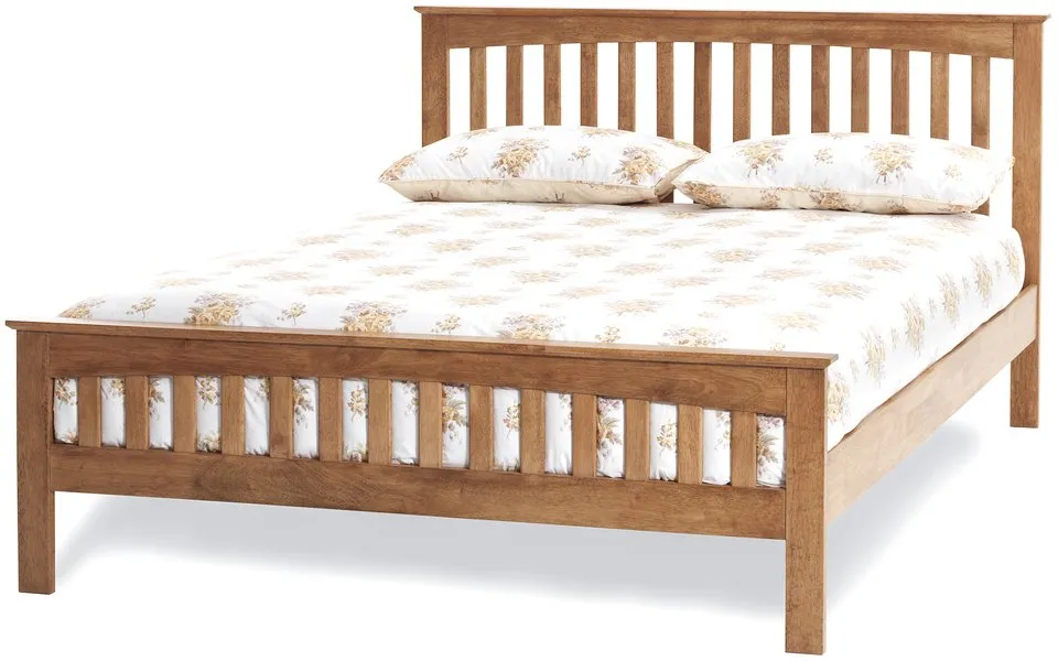 Serene Serene Amelia 5ft King Size Honey Oak Wooden Bed Frame