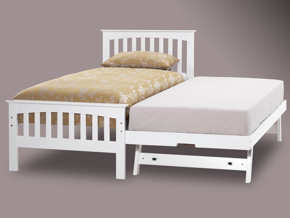 Serene Serene Amelia 3ft Single Opal White Wooden Guest Bed Frame