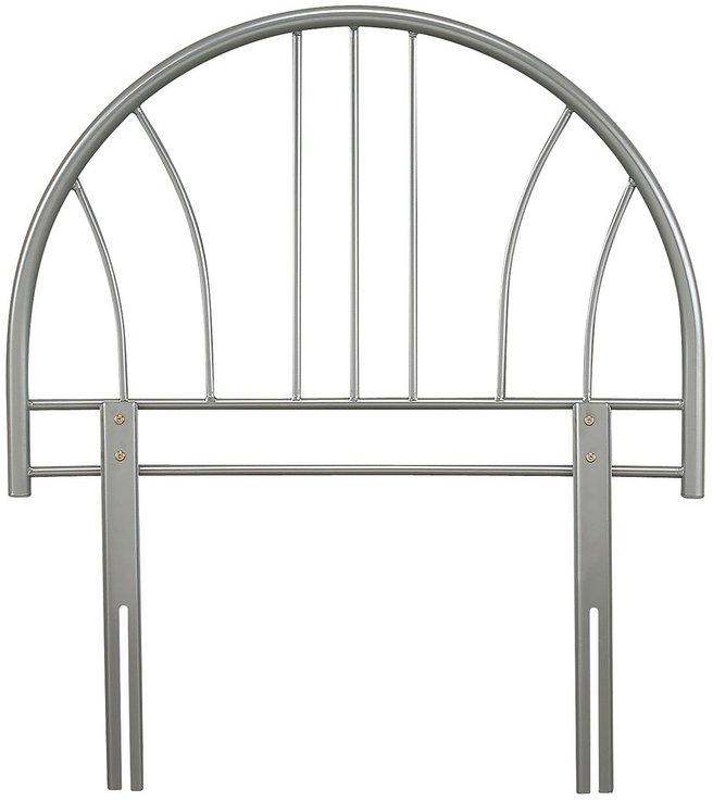 Serene Serene Annabelle 3ft Single Silver Metal Headboard