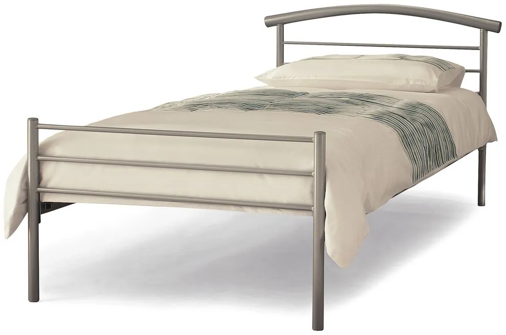 Serene Serene Brennington 3ft Single Silver Metal Bed Frame