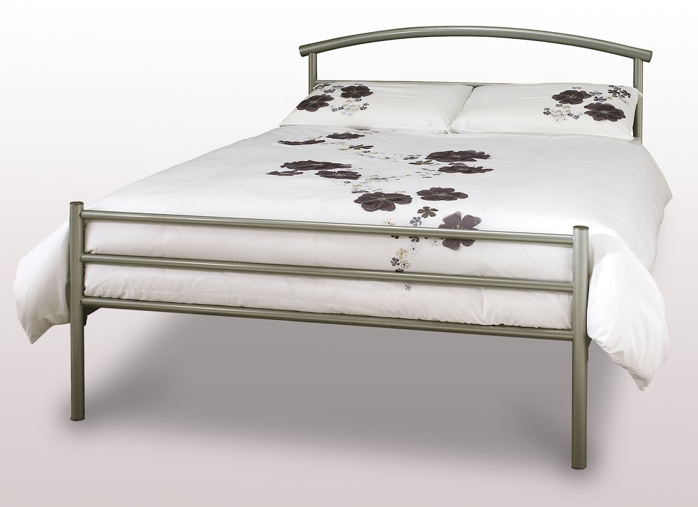 Serene Serene Brennington 4ft Small Double Silver Metal Bed Frame