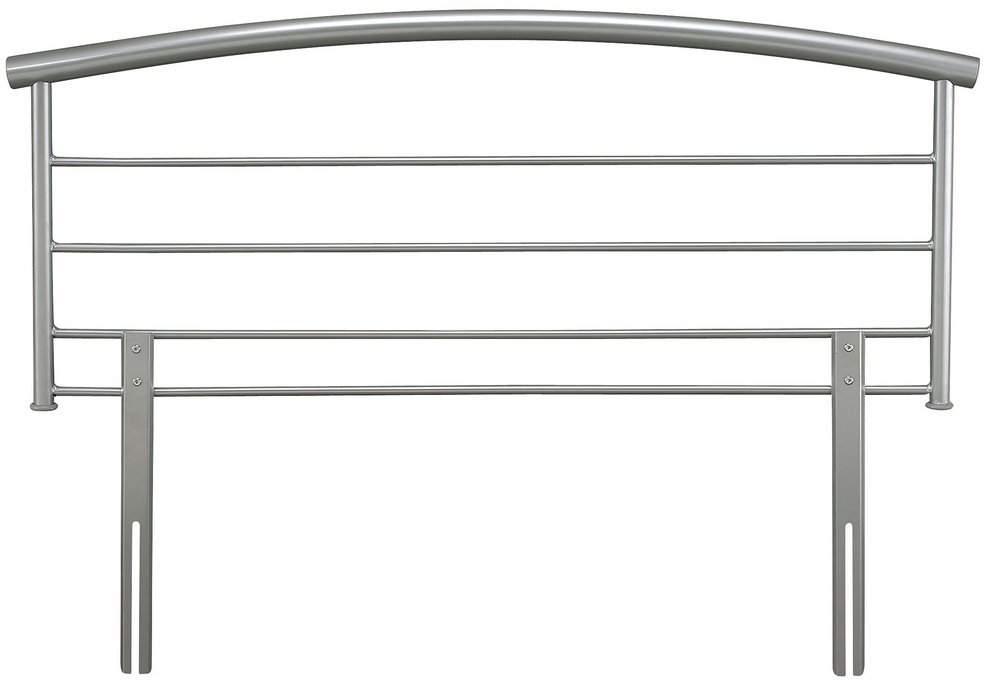Serene Serene Brennington 4ft6 Double Silver Metal Headboard