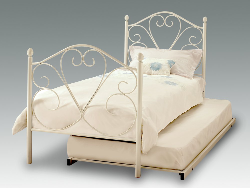 Serene Serene Isabelle 3ft Single White Metal Guest Bed Frame