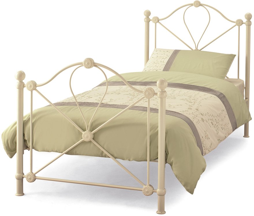 Serene Serene Lyon 3ft Single Ivory Metal Bed Frame