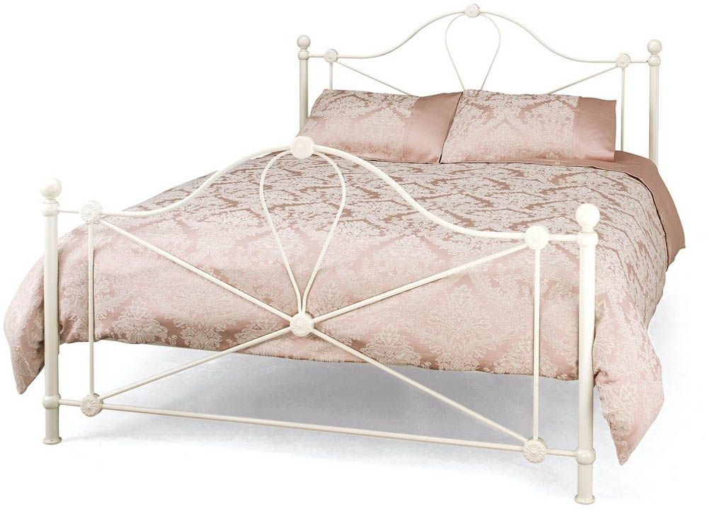 Serene Serene Lyon 4ft Small Double Ivory Metal Bed Frame