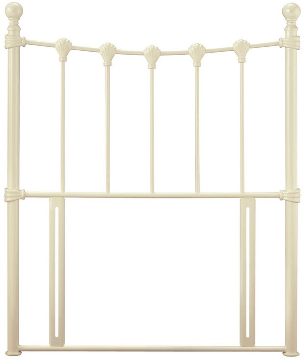 Serene Serene Marseille 3ft Single Ivory Floor Standing Metal Headboard