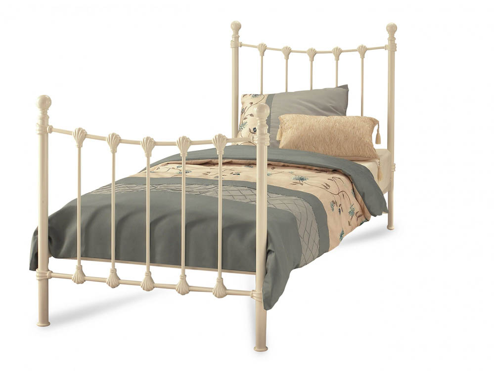 Serene Serene Marseille 3ft Single Ivory Metal Bed Frame