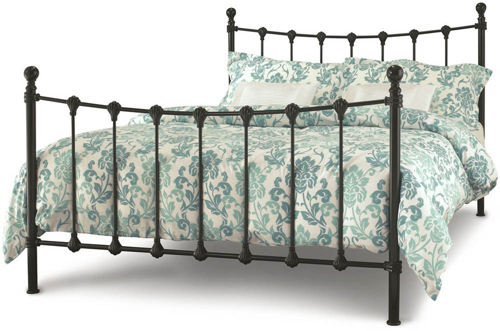 Serene Serene Marseille 4ft6 Double Black Metal Bed Frame