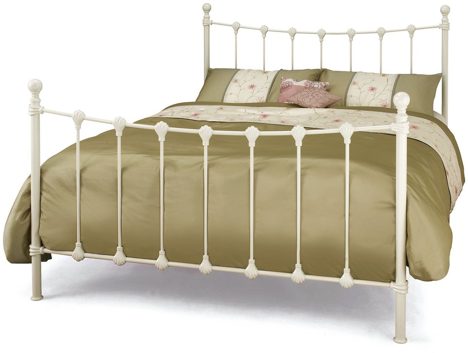 Serene Serene Marseille 5ft King Size Ivory Metal Bed Frame