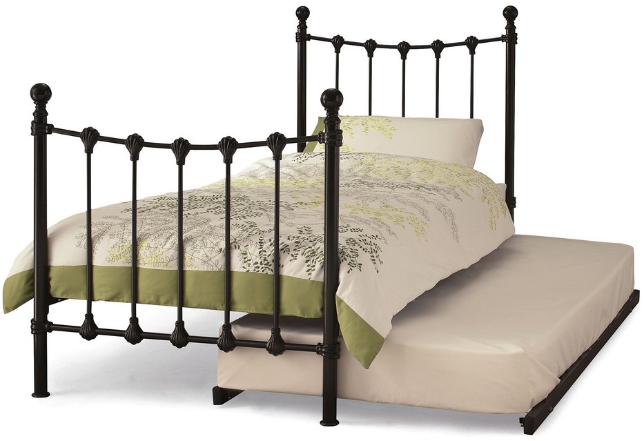 Serene Serene Marseille 3ft Single Black Metal Guest Bed Frame