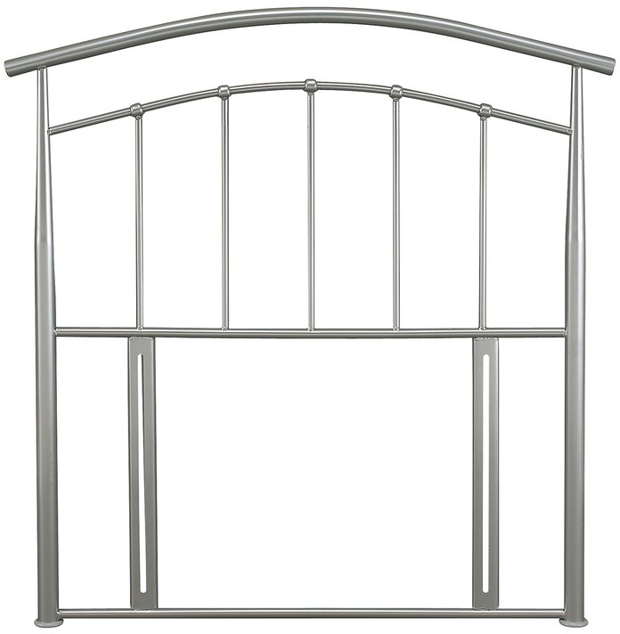 Serene Serene Mercury 3ft Single Silver Floor Standing Metal Headboard