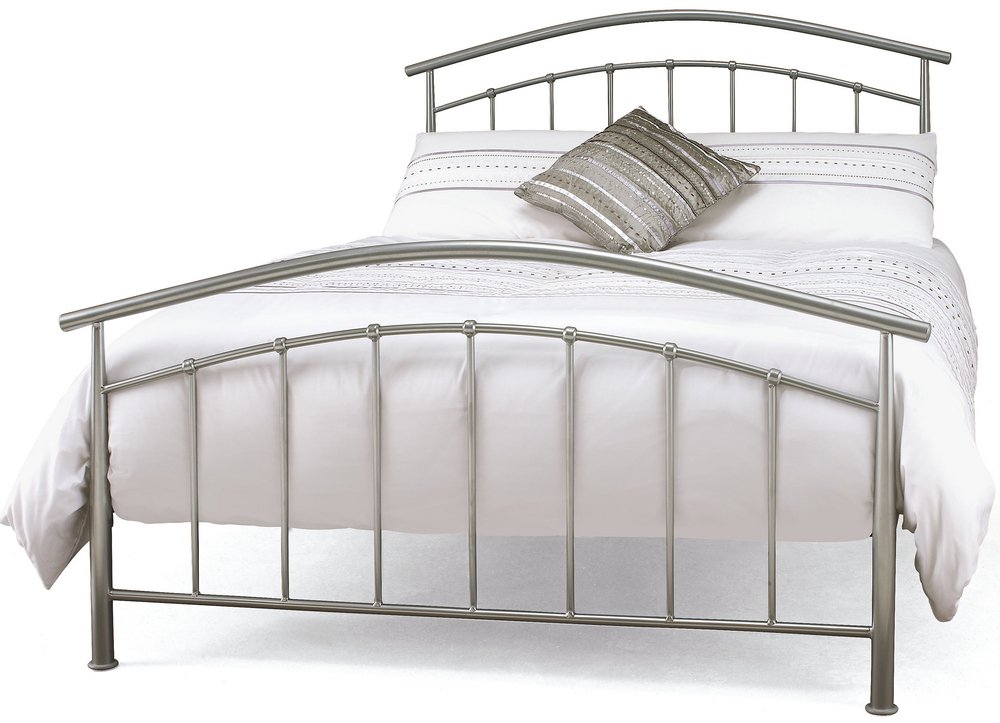 Serene Serene Mercury 4ft Small Double Silver Metal Bed Frame