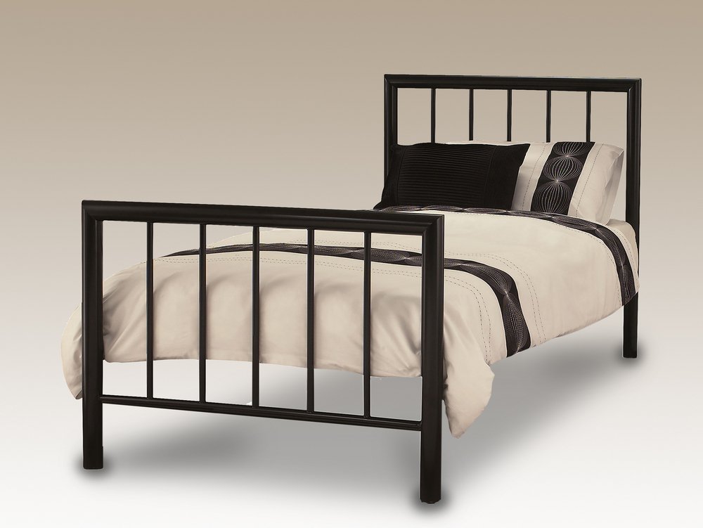 Serene Serene Modena 3ft Single Black Metal Bed Frame