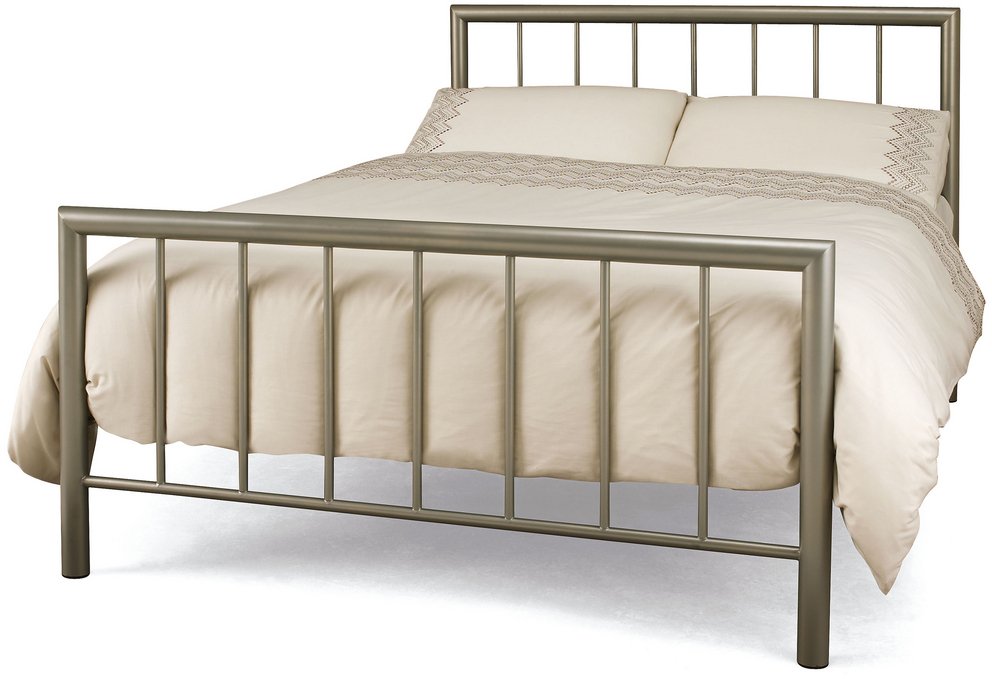 Serene Serene Modena 4ft Small Double Champagne Metal Bed Frame