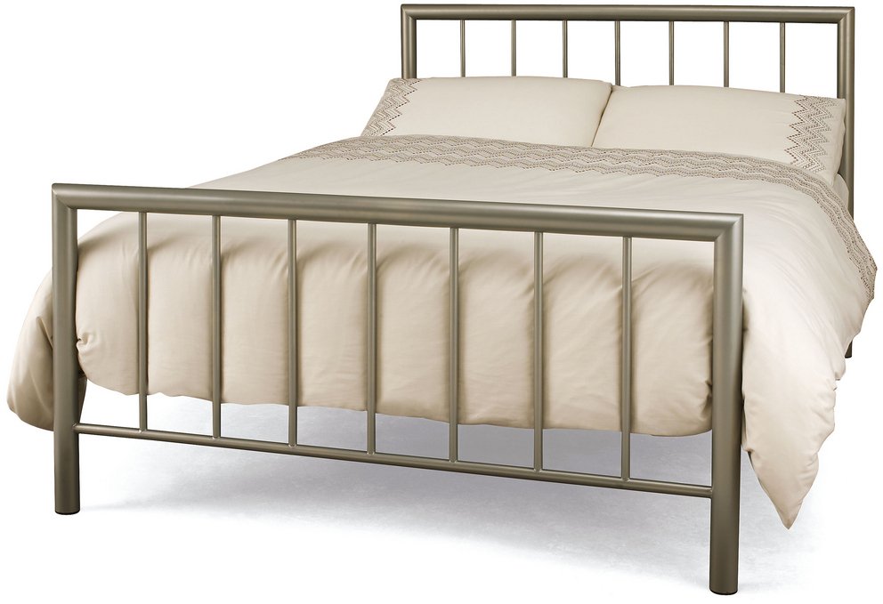 Serene Serene Modena 4ft Small Double Champagne Metal Bed Frame