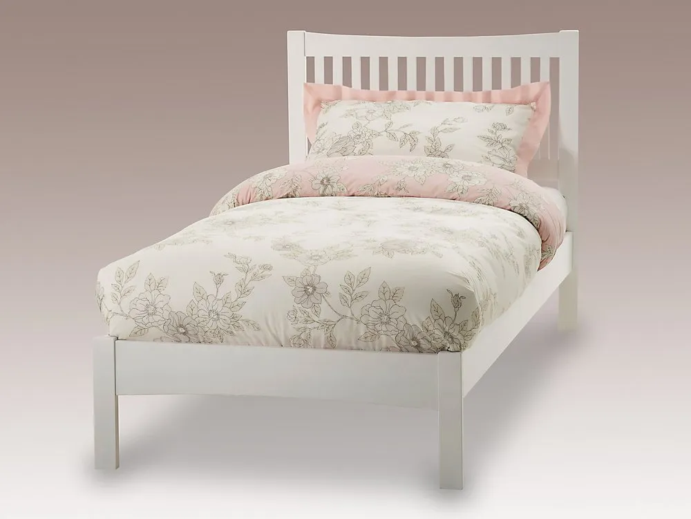 Serene Serene Mya 3ft Single Opal White Wooden Bed Frame