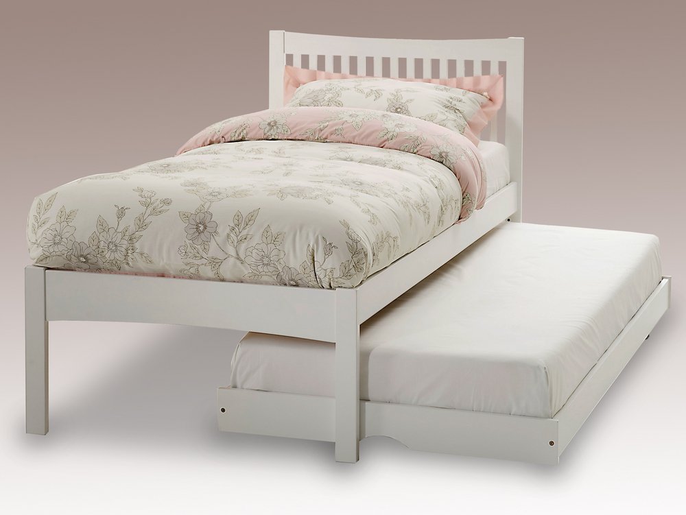 Serene Serene Mya 3ft Single Opal White Wooden Guest Bed Frame
