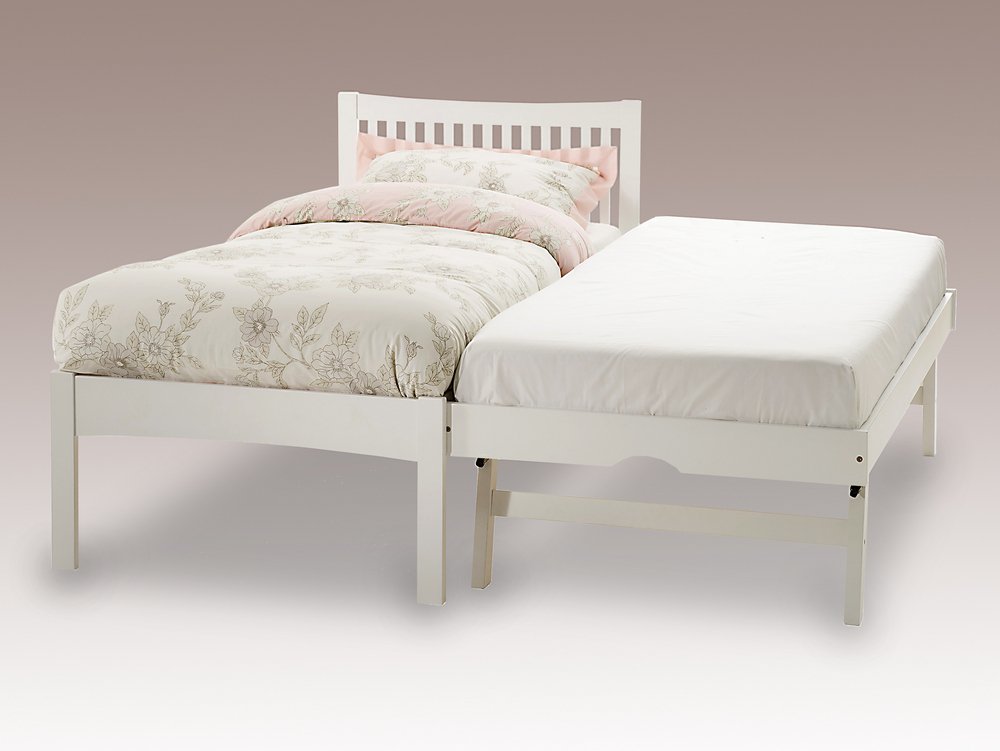 Serene Serene Mya 3ft Single Opal White Wooden Guest Bed Frame