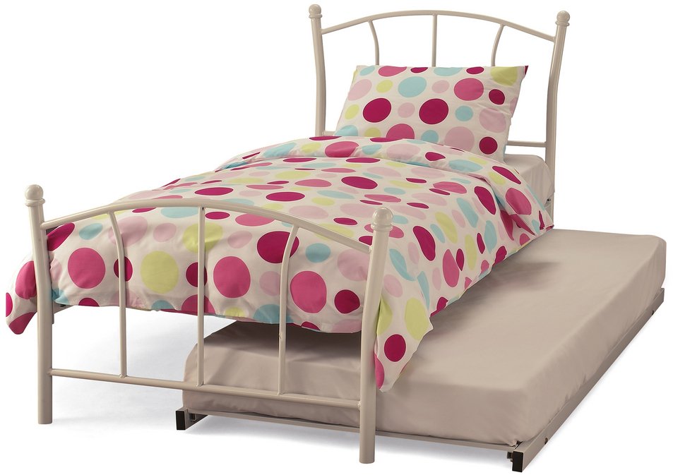 Serene Serene Penny 3ft Single White Metal Guest Bed Frame