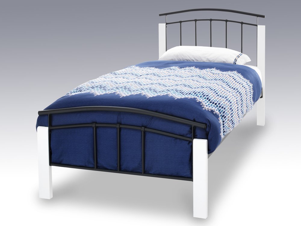 Serene Serene Tetras 3ft Single Black and White Metal Bed Frame