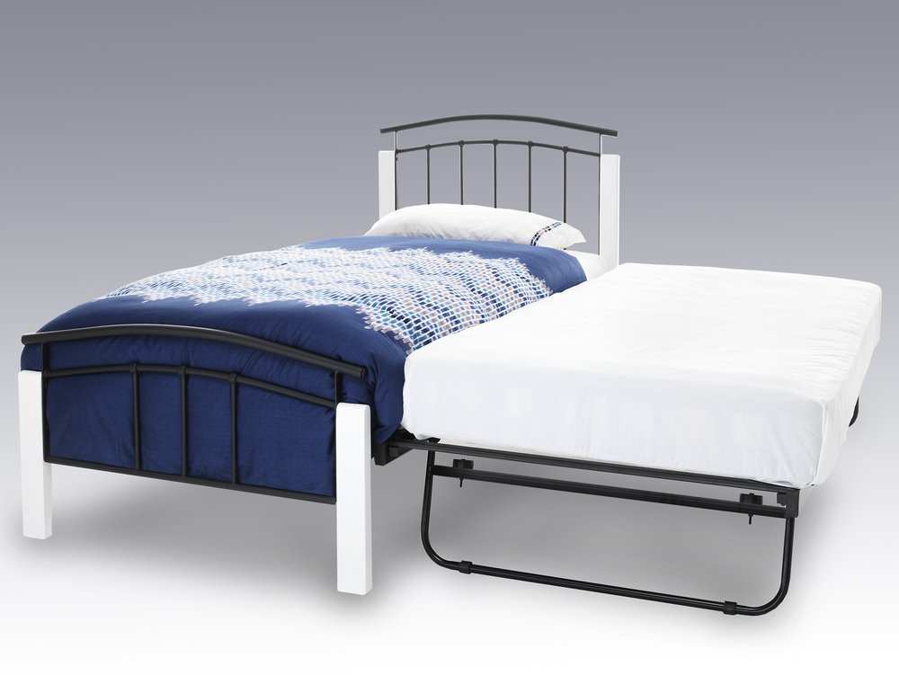 Serene Serene Tetras 3ft Single Black and White Metal Guest Bed Frame