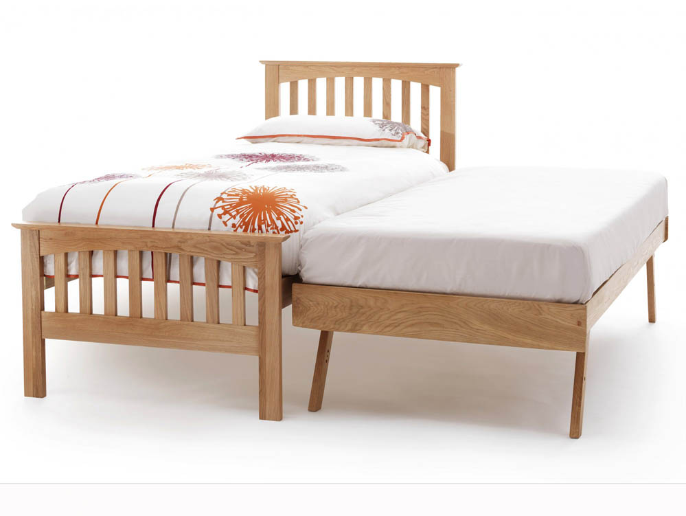 Serene Serene Windsor 3ft Single Oak Wooden Guest Bed Frame
