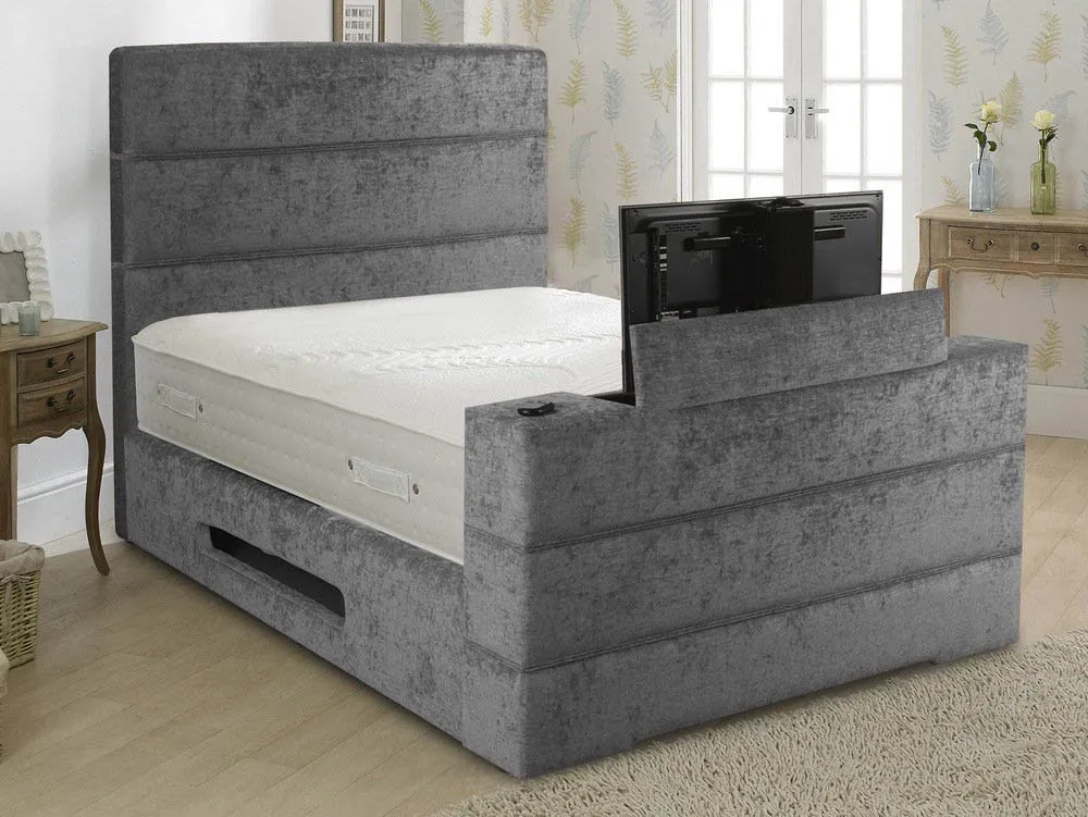 Sweet Dreams Sweet Dreams Mazarine 5ft King Size Fabric TV Bed Frame