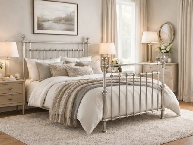 Time Living Time Living Edward Chrome Metal Bed Frame