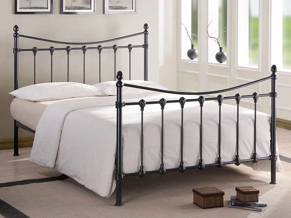 Time Living Time Living Florida 4ft6 Double Black Metal Bed Frame