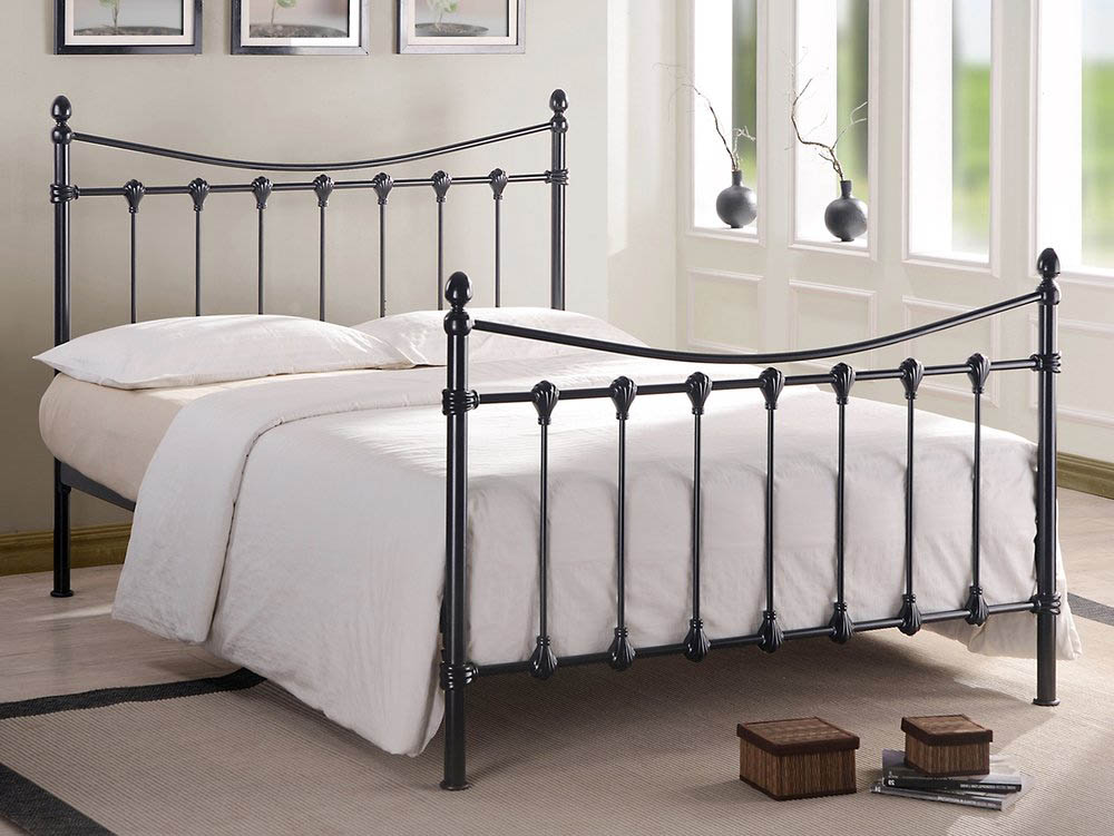 Black Metal Bed Frame Archers Sleepcentre, Black King Size Bed Frame