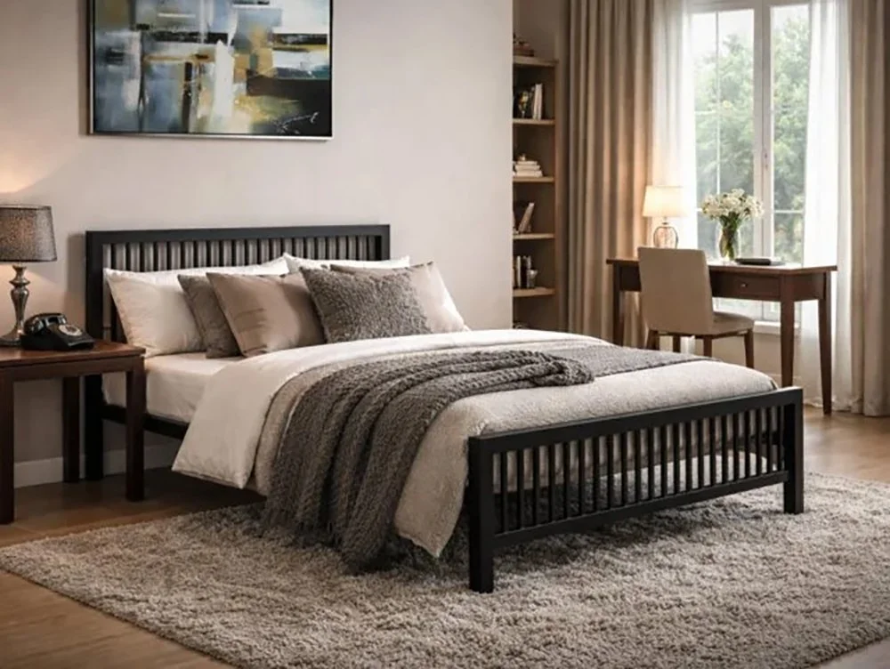 Time Living Time Living Meridian Black Metal Bed Frame