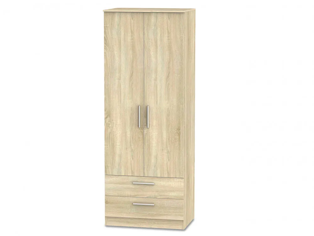 Welcome Welcome Contrast 2 Door 2 Drawer Tall Double Wardrobe (Assembled)
