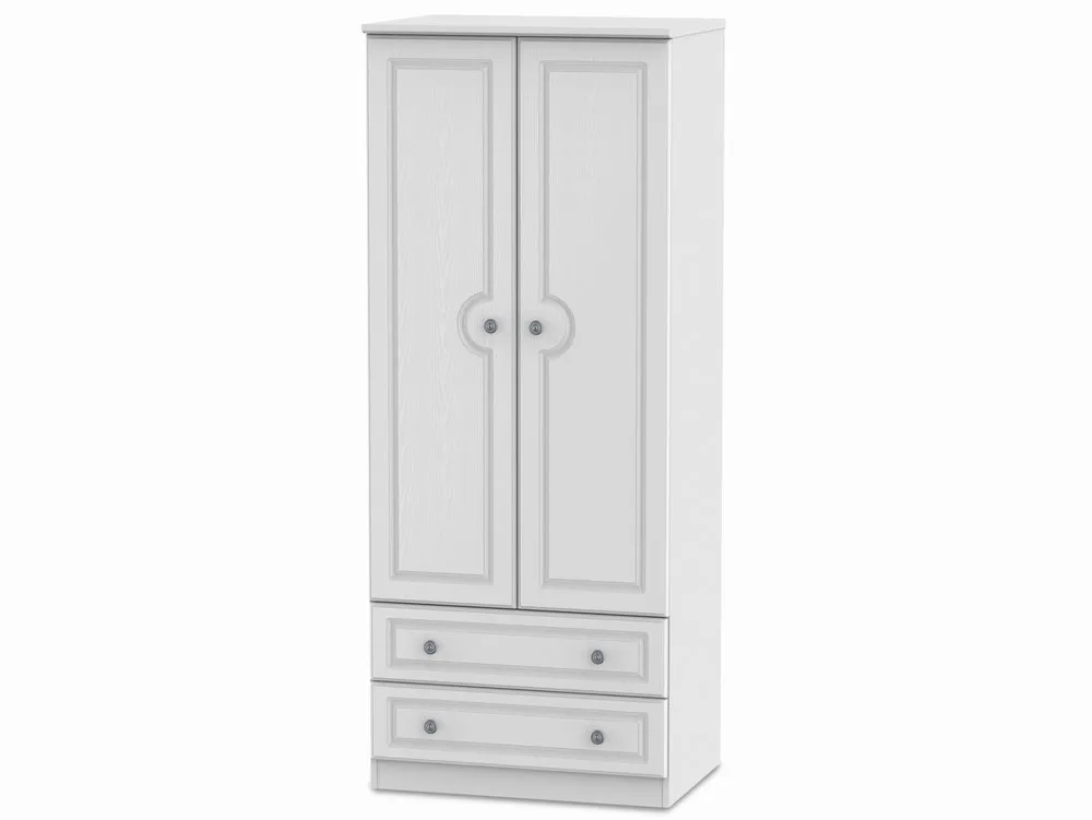 Welcome Welcome Pembroke White Ash 2 Door 2 Drawer Double Wardrobe (Assembled)