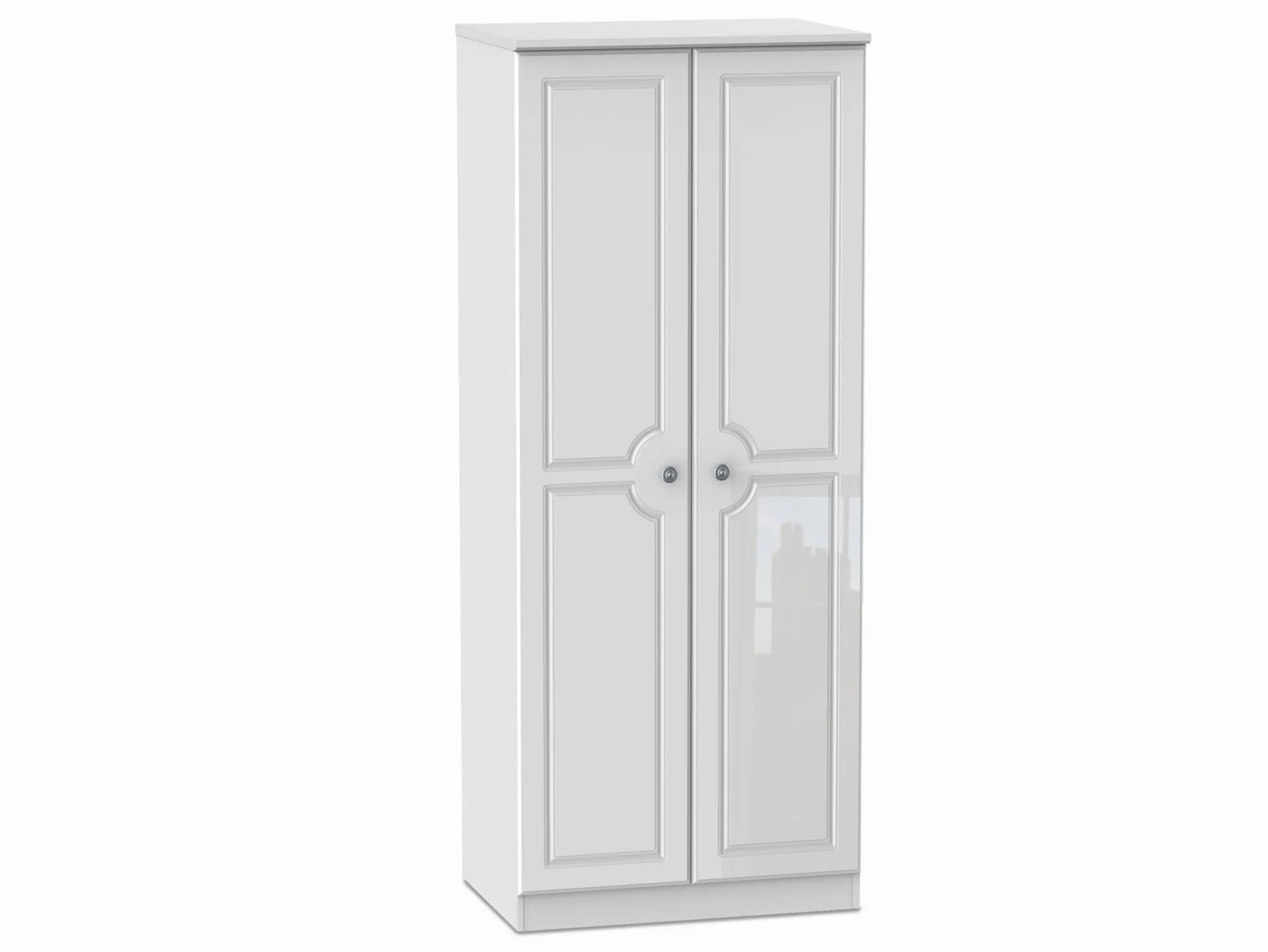 Welcome Welcome Pembroke White High Gloss 2 Door Double Wardrobe (Assembled)
