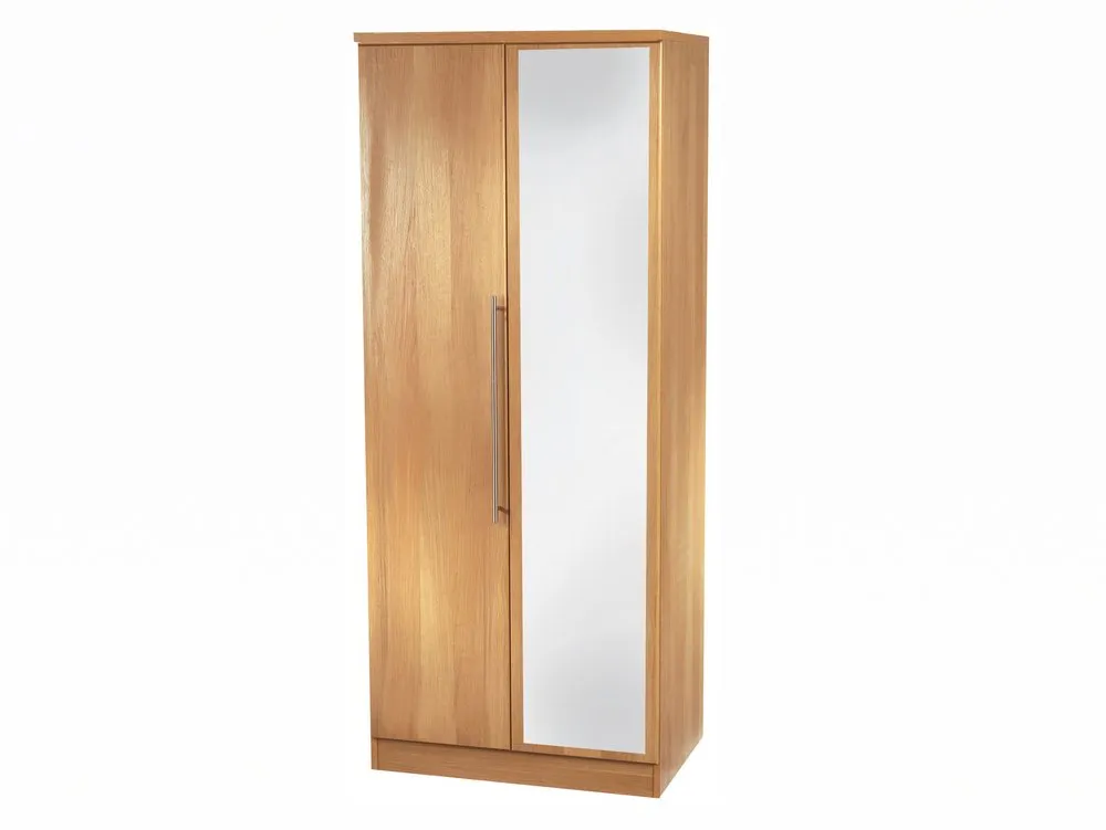 Welcome Welcome Sherwood 2 Door Tall Mirrored Double Wardrobe (Assembled)