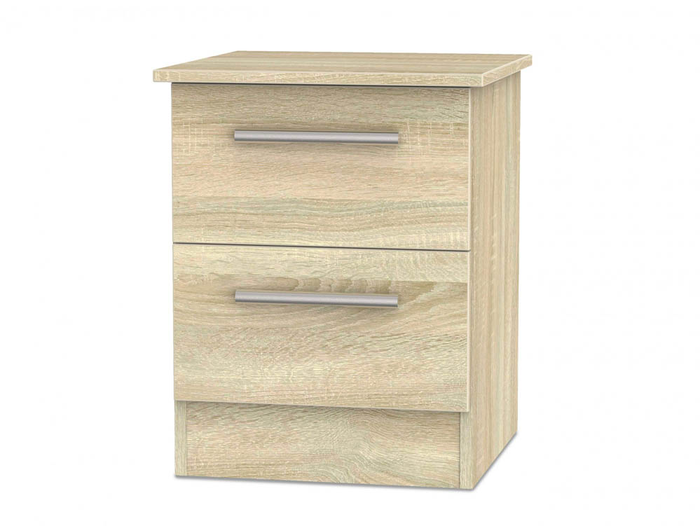 Welcome Welcome Contrast 2 Drawer Small Bedside Cabinet (Assembled)