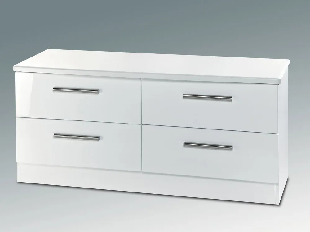 Welcome Welcome Knightsbridge White High Gloss 4 Drawer Bed Box (Assembled)