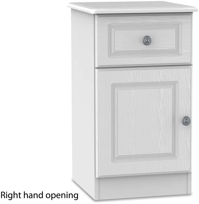 Welcome Welcome Pembroke White Ash 1 Drawer Bedside Table (Assembled)