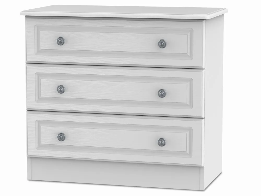 Welcome Welcome Pembroke White Ash 3 Drawer Low Chest of Drawers (Assembled)
